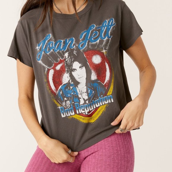 Daydreamer Tops - Daydreamer Joan Jett Bad Reputation Girlfriend Tee